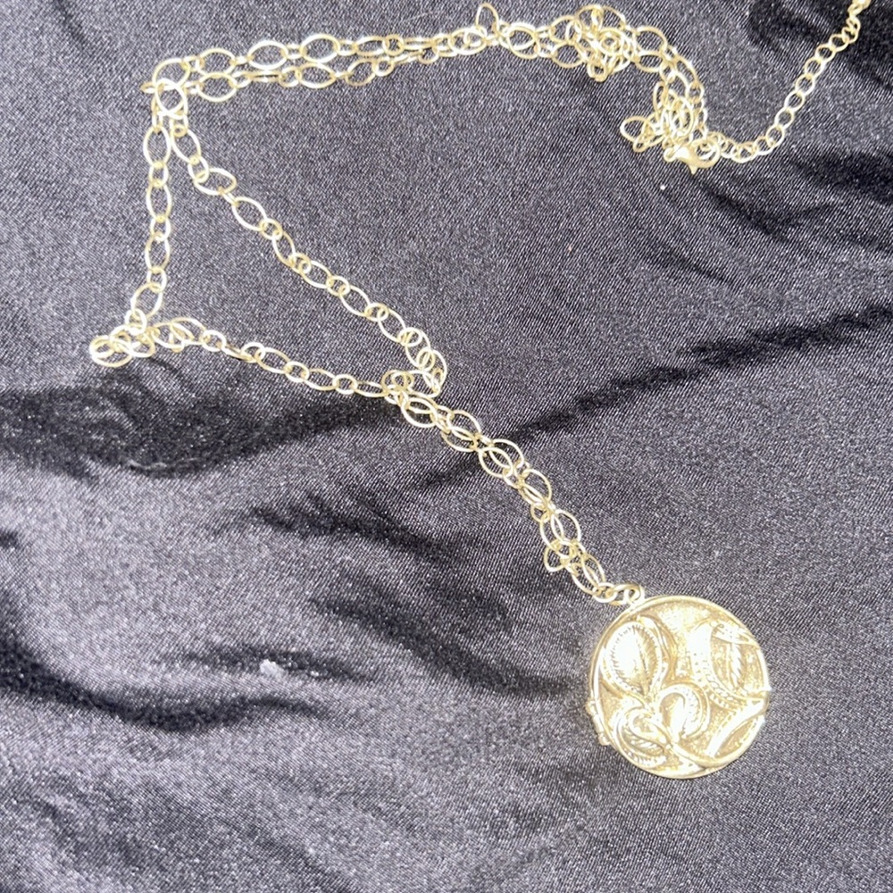 Fun Goldtone Locket Necklace - Picture 2 of 4